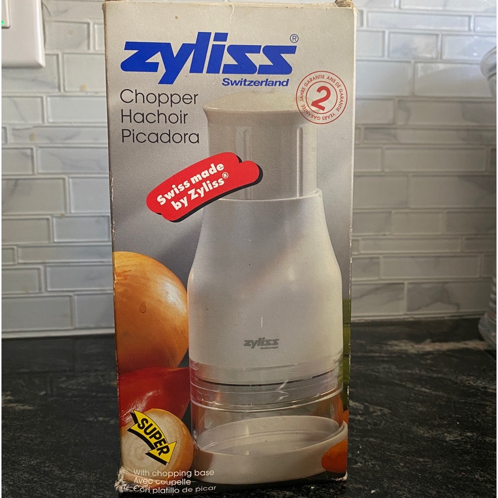 Zulu’s hand operated chopper. Made in Switzerland. New in box.